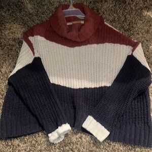 POL color block sweater